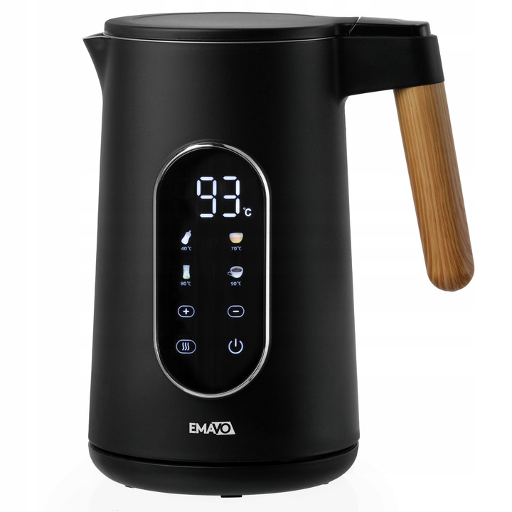 CZAJNIK ELEKTRYCZNY BEZPRZEWODOWY 1,7l 2200W CZARNY REGULACJA