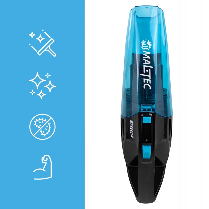 ODKURZACZ RĘCZNY BEZPRZEWODOWY AKUMULATOROWY SAMOCHODOWY CZYŚCI NA MOKRO