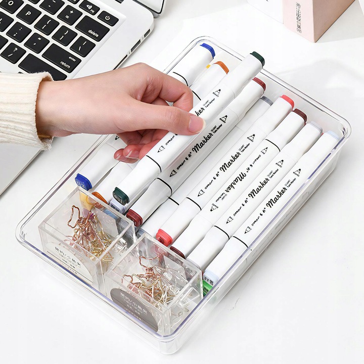 ORGANIZERY DO SZUFLADY NA PRZYBORY KOSMETYKI PRZEZROCZYSTE ZESTAW 25