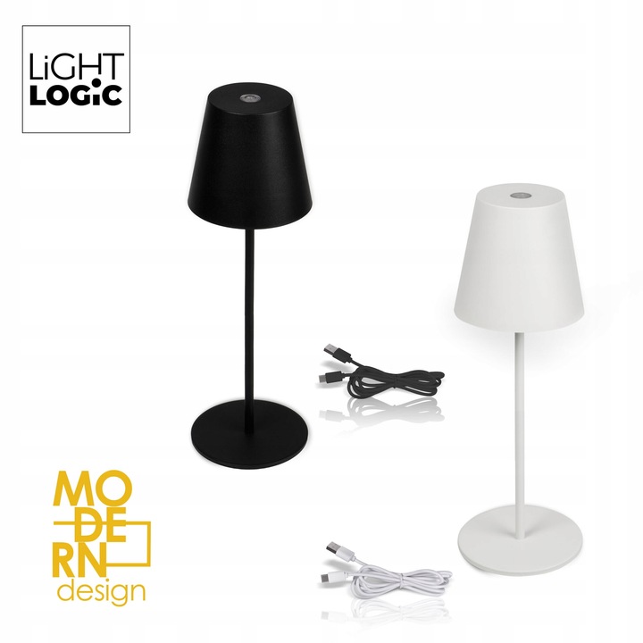 Lampka stołowa biurkowa LED LL WARS DIM CCT B czarna USB przenośna