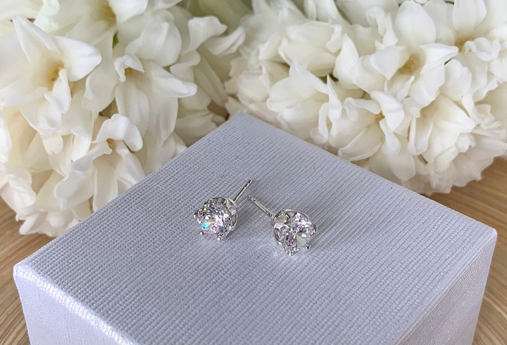 KOMPLET BIŻUTERII SREBRNEJ CYRKONIE dla NIEJ NA PREZENT SREBRO PRÓBA 925