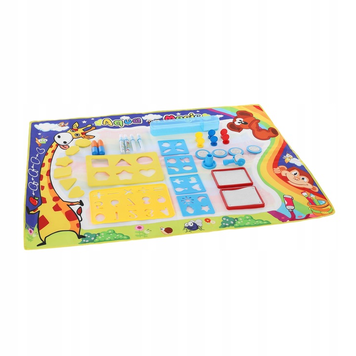 DUŻA MATA WODNA DO MALOWANIA PISAKAMI WODNYMI MATA 100x80 PIECZĄTKI PISAKI