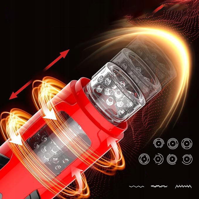 AUTOMATYCZNY MASTURBATOR MĘSKI SSĄCO ROTUJĄCY DLA MĘŻCZYZN POSUWISTY