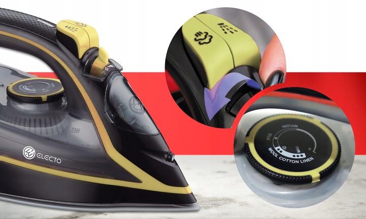 ŻELAZKO 3000W PAROWE CERAMICZNE STRAŻAK 10w1 INNOWACJA STRAŻAK ANTI-DRIP