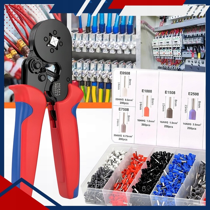 ZACISKARKA PRASKA 1800 TULEJEK KONEKTORÓW KOŃCÓWEK KABLI PRZEWODÓW