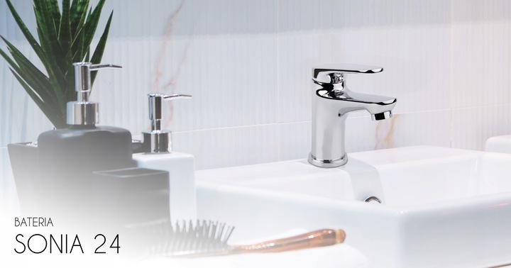 Bateria umywalkowa stojąca chrom kran łazienkowy srebrny YOKA HOME