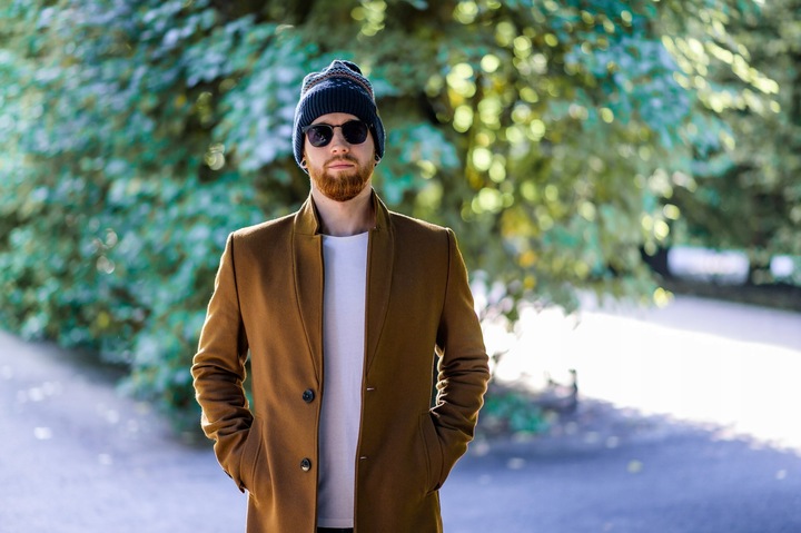 CZAPKA MĘSKA ZIMOWA NORWESKI WZÓR Z POMPONEM CIEPŁA NORWESKA BEANIE