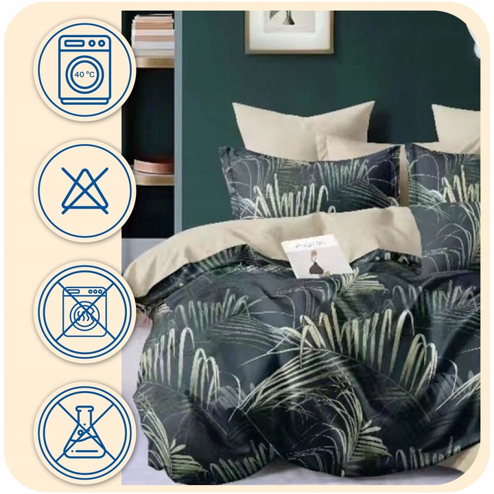 KOMPLET POŚCIELI 200x220 DWUSTRONNA ZESTAW MIŁA DELIKATNA DUŻO WZORÓW