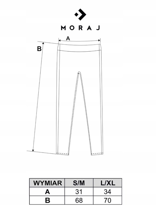 MORAJ Legginsy z Wysokim Stanem Kryjące 3/4 S/M