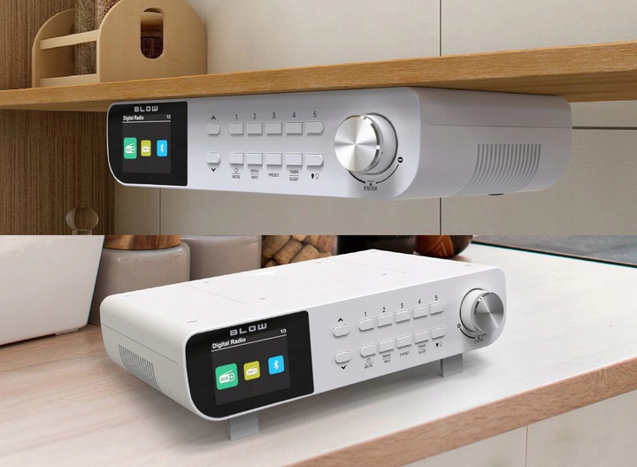 RADIO CYFROWE KUCHENNE PODSZAFKOWE PODWIESZANE FM/DAB+ BLUETOOTH