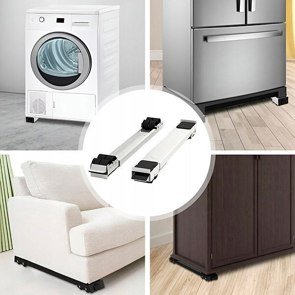 PODSTAWA RUCHOMA AGD NA KÓŁKACH STOJAK ROLKI DO MEBLI 200KG X2