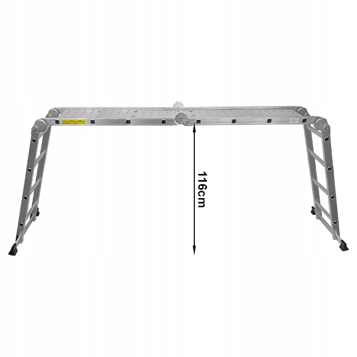 DRABINA aluminiowa składana przegubowa wielofunkcyjna 4x4 + podest