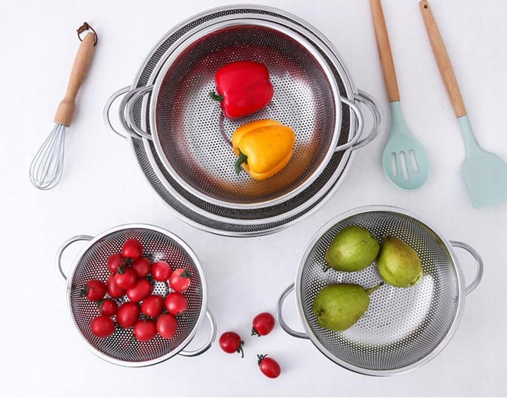 CEDZAK METALOWY DURSZLAK SITKO KUCHENNE NA MAKARON WARZYWA SUSZARKA