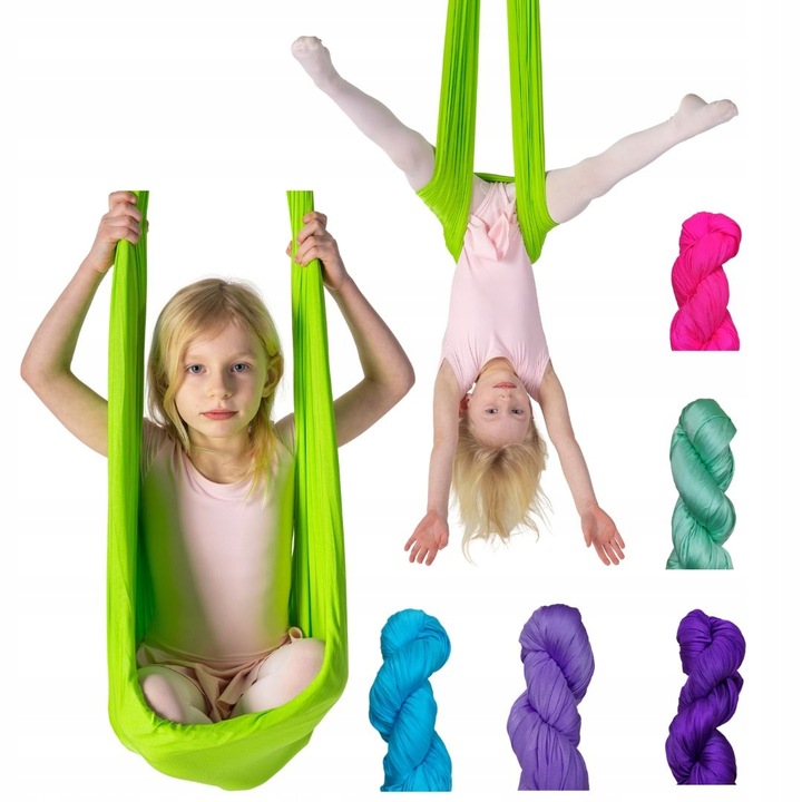 Hamak - chusta akrobatyczna dla dzieci, 10 kolorów, 4 metry, szeroki 260 cm