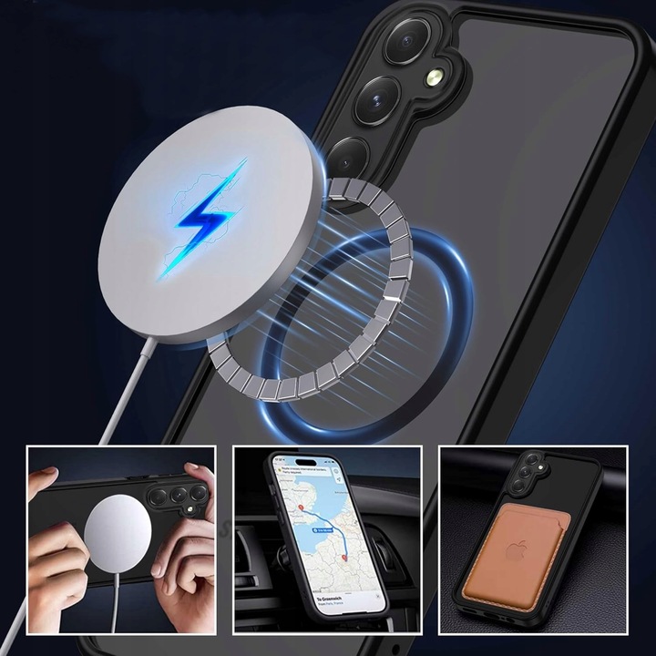 Etui do MagSafe Matowe + SZKŁO hartowane do SAMSUNG S24