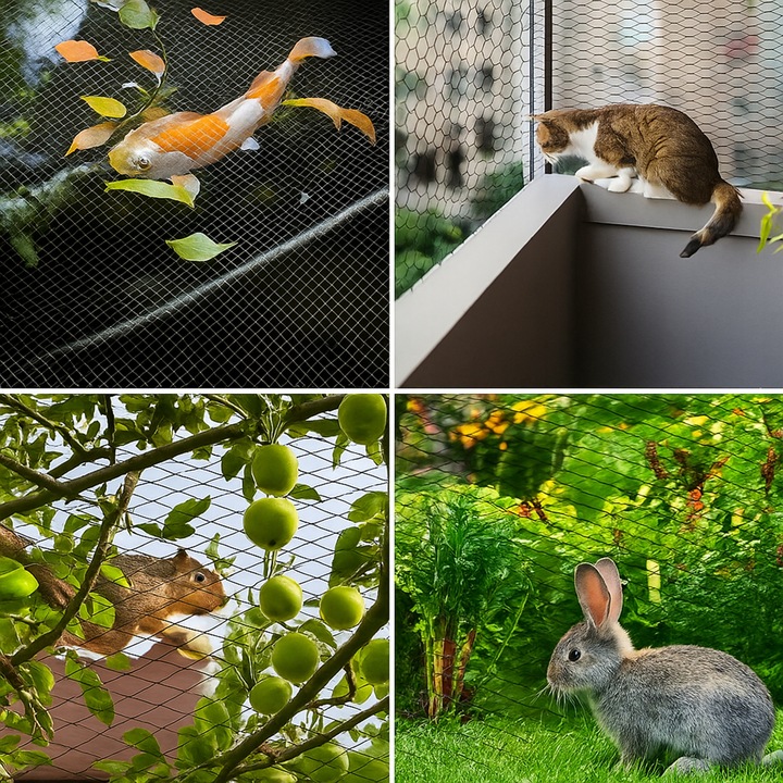 OCHRONNA SIATKA NA PTAKI GOŁĘBIE 10X10M MOCNA PRZECIW PTAKOM SZPAKOM