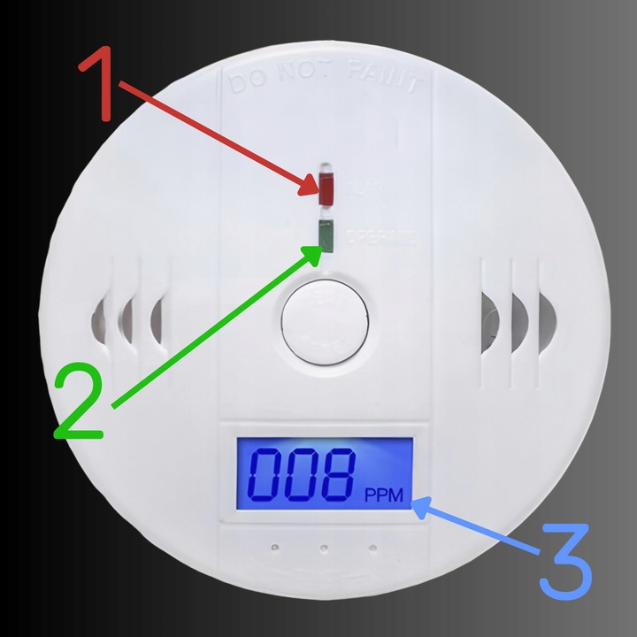 CZUJNIK CZADU TLENKU WĘGLA DETEKTOR CO BEZPRZEWODOWY WYKRYWACZ NA