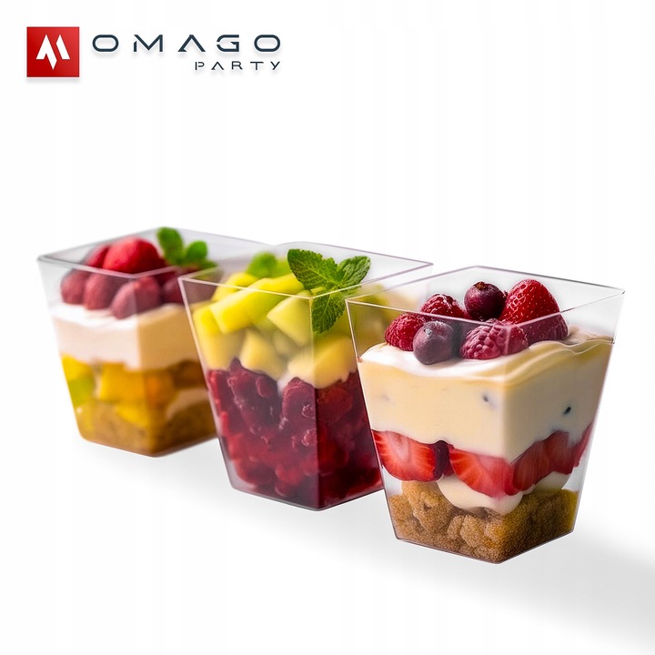 PUCHARKI do DESERÓW POJEMNIK NA ŻYWNOŚĆ na DESERY na DESERKI 24szt 150ml