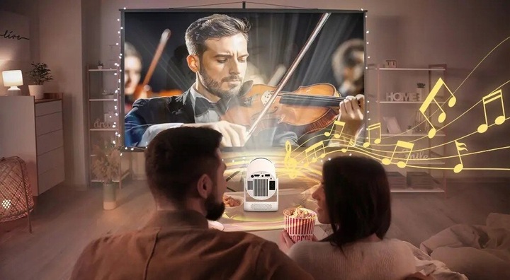 Projektor Android Rzutnik 4K WIFI Przenośny Smart Tv Full HD Obrotowy