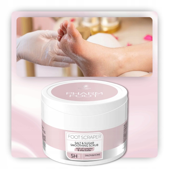 Peeling do stóp Solno cukrowy wygładzający Pharm Foot SCRAPER 200g
