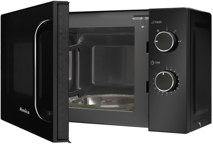 Mikrofalówka Amica AMMF20M2B 20L 700W 5poziomów MultiWave LED czarny
