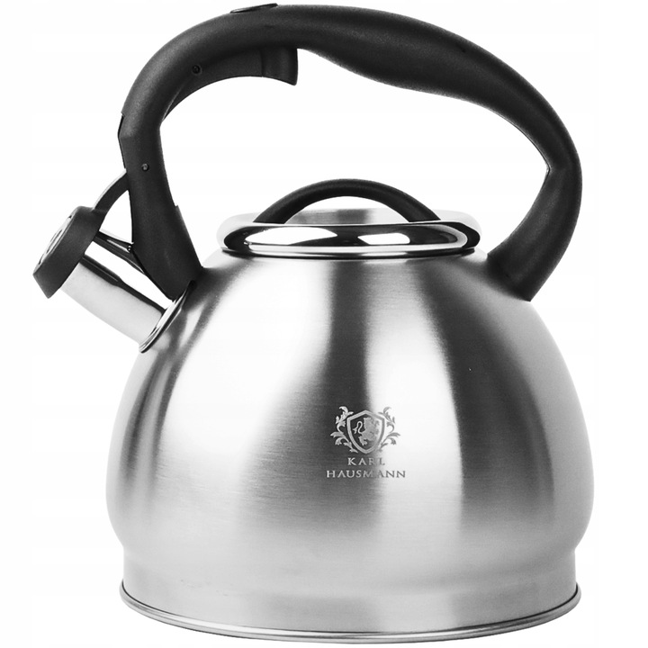 CZAJNIK na GAZ CZAJNIK z GWIZDKIEM POKRYWĄ 3L STAL INDUKCJA SREBRNY