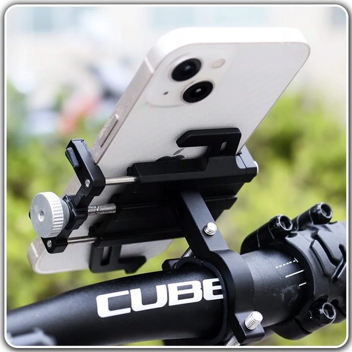 UCHWYT ROWEROWY NA TELEFON MONTOWANY NA KIEROWNICĘ ROWERU ALUMINIOWY