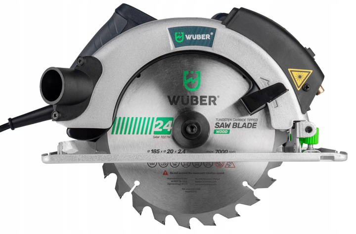 PIŁA TARCZOWA PRZECINARKA PILARKA RĘCZNA DO DREWNA Z LASEREM 2400 W