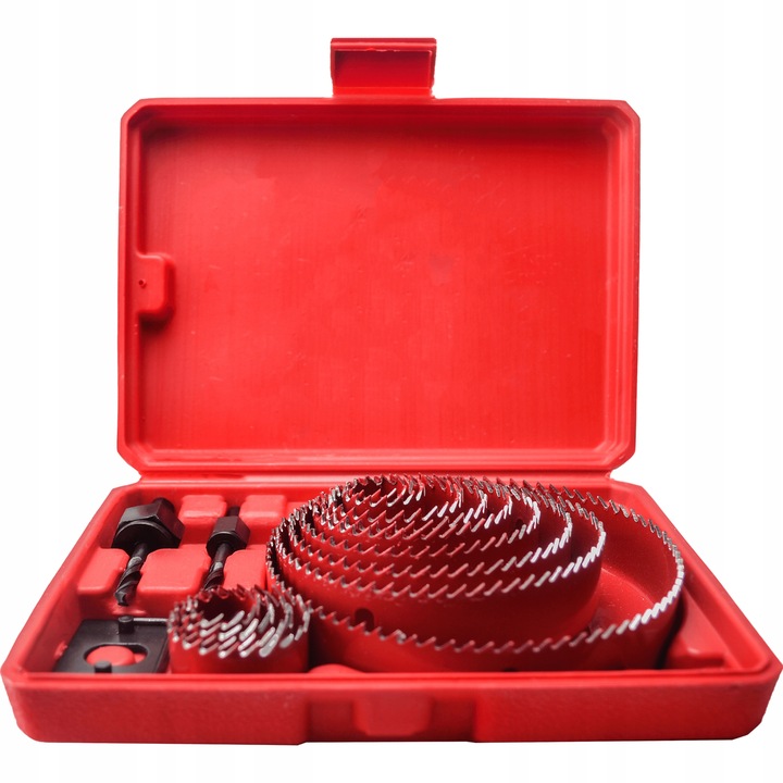 ZESTAW OTWORNIC DO DREWNA FREZÓW 19 - 127 MM 16 ELEMENTÓW HOLDX