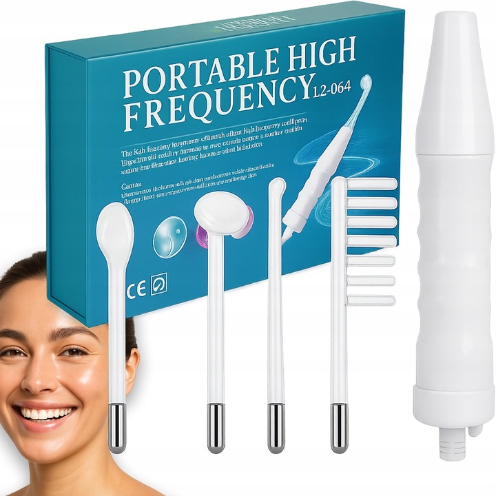 DARSONVAL DERMA WAND 4 PELOTY PIELĘGNACJA ELEKTRODY DO TWARZY WŁOSÓW CIAŁA