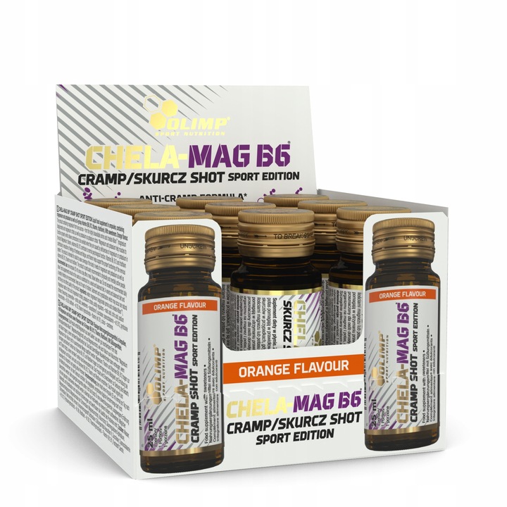 OLIMP CHELA-MAG B6 SKURCZ SHOT 9x25ml MAGNEZ POTAS WITAMINA B6