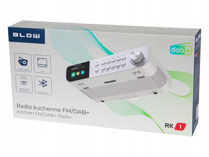 RADIO CYFROWE KUCHENNE PODSZAFKOWE PODWIESZANE FM/DAB+ BLUETOOTH