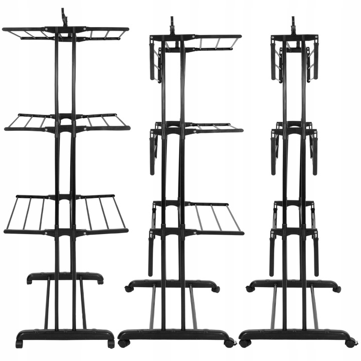 PIONOWA SUSZARKA NA PRANIE STOJĄCA ROZKŁADANA UBRANIA BIELIZNĘ DUŻA