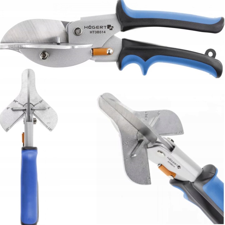 HOGERT NOŻYCE KĄTOWE DO CIĘĆ KĄTOWYCH PROFILI LISTEW Z KĄTOMIERZEM