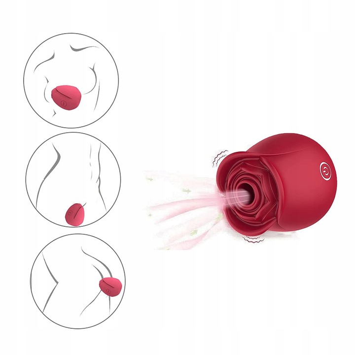 Powietrzny Wibrator Damski Róża Ssący Łechtaczkę