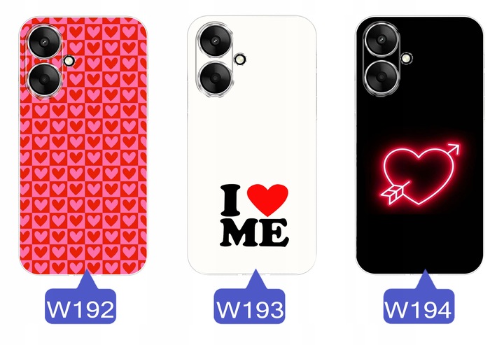 ETUI do Xiaomi Redmi 13C 5G WZORY WALENTYNKOWE WZMACNIANE CASE + SZKŁO