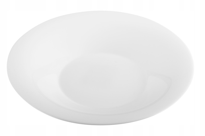 KOMPLET Talerz głęboki 6 sztuk CLASSIC 24,1cm białe szkło opal