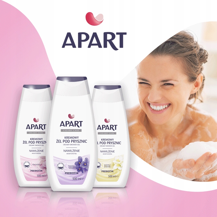 Apart Żel pod Prysznic Damski Vegan 96% Skł Pochodzenia Naturalnego 5x500ml