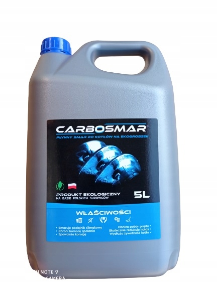 CARBOSMAR PŁYNNY SMAR 5 Litrów DO KOTŁÓW NA EKOGROSZEK