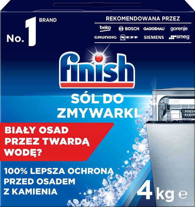 Finish Sól do zmywarki ochronna gruboziarnista do zmiękczania wody 4 kg