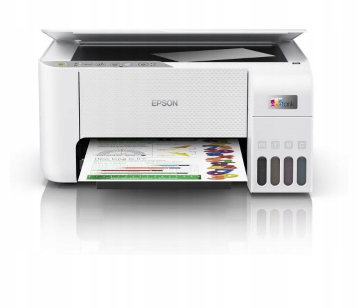 DRUKARKA Atramentowa EPSON EcoTank Biała WIFI 3w1 DRUK SKAN KOPIA + TUSZE