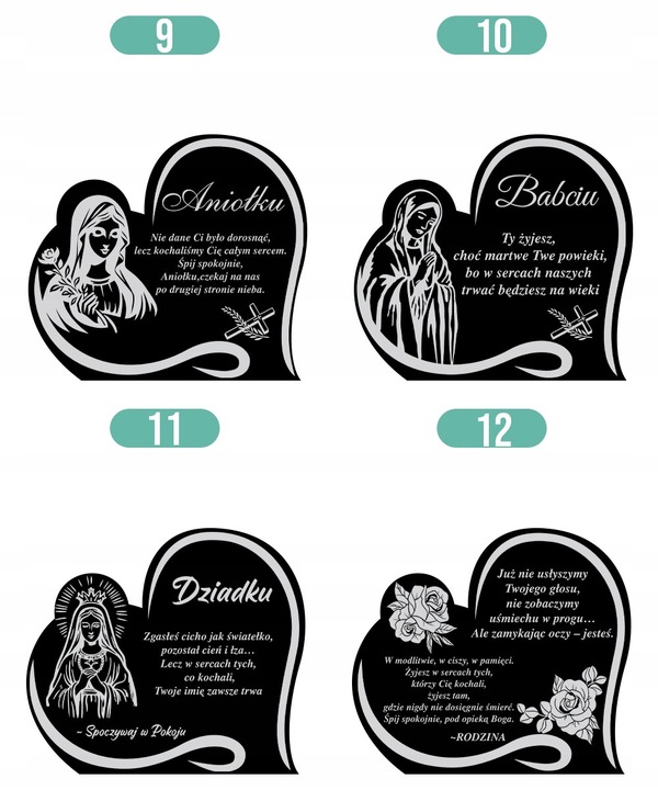 Duży Personalizowany Znicz Solarny XL Serce Wspomnienie Wszystkich Świętych