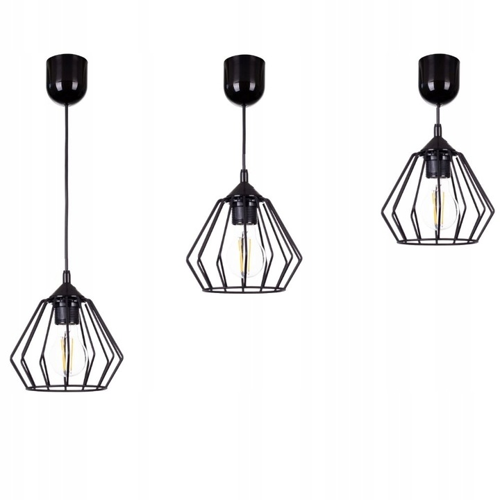 NOWOCZESNA LAMPA SUFITOWA WISZĄCA DIAMENT LOFT