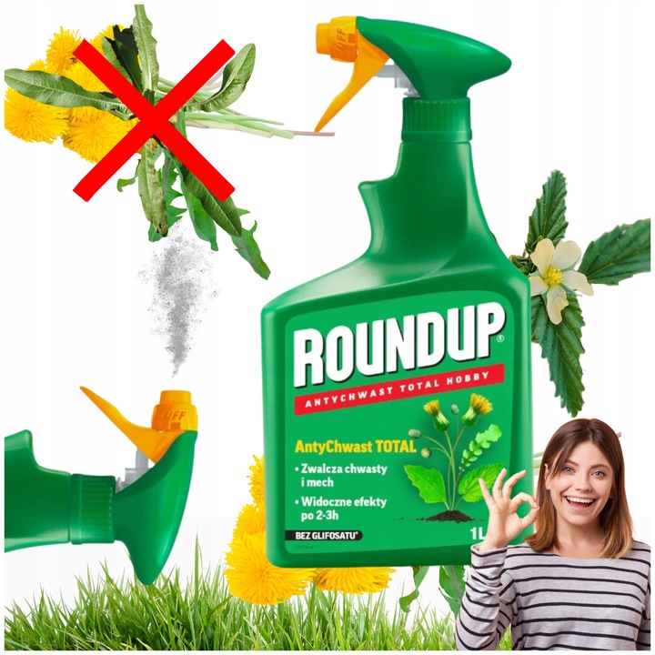 Silny Środek na Chwasty Roundup AntyChwast Środek Chwastobójczy 1L