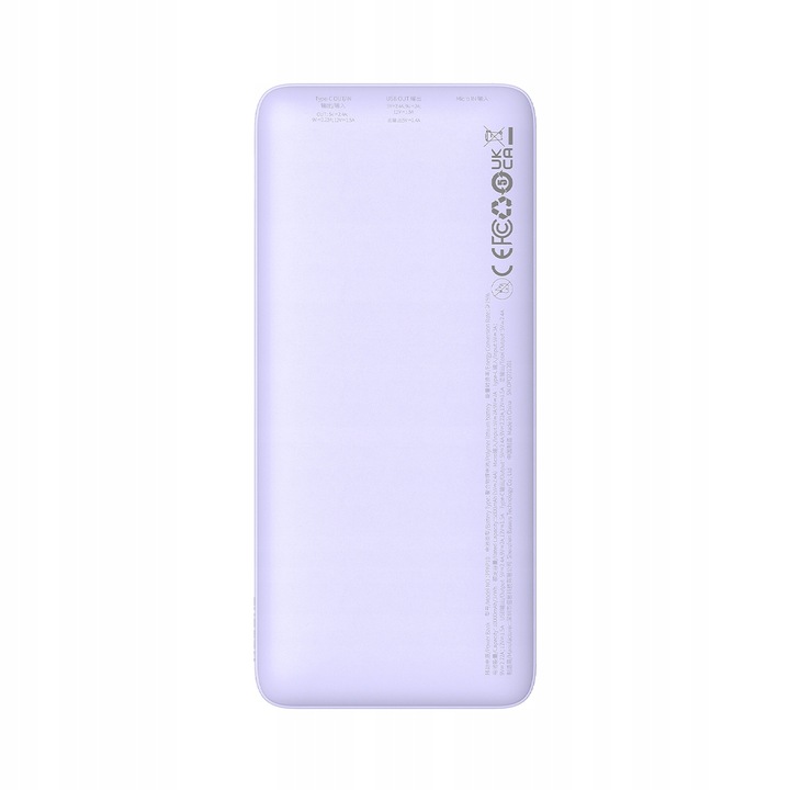 BASEUS POWER BANK Z SZYBKIM ŁADOWANIEM 10000MAH 20W USB-C USB-A BEZPIECZNY