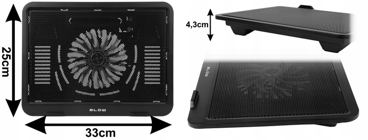 PODSTAWKA PODKŁADKA CHŁODZĄCA POD LAPTOPA LED USB STABILNA CICHA SOLIDNA