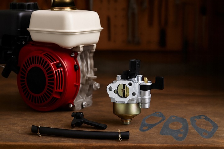 Gaźnik zamiennik do Honda GX160 GX200 5.5–6.5KM Loncin + kranik +