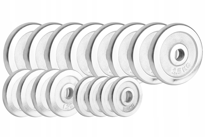 Hantle żeliwne 2x15kg WALIZKA regulowane chromowane zestaw talerze gryfy