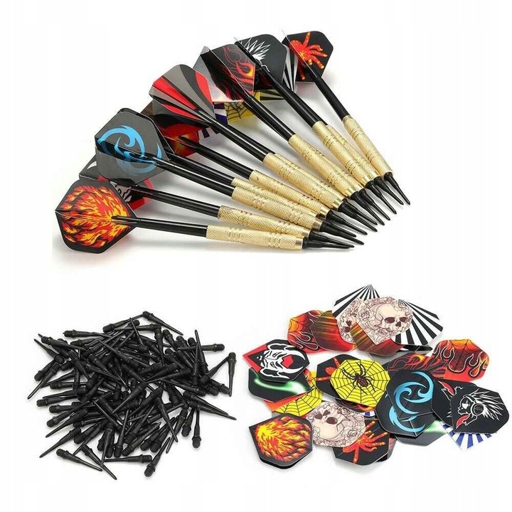 Zestaw 12 RZUTEK DART 100 grotów 42 piórka ET03