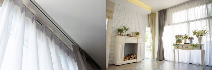 Karnisz sufitowy pojedynczy SZYNA SUFITOWA ALUMINIOWA biała żabki 250 cm